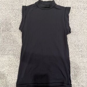 SKIMS Black Mock Neck Muscle Tee